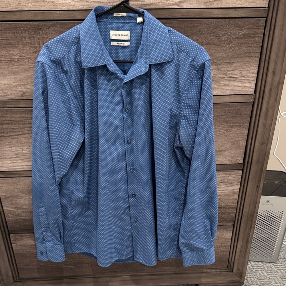 Lucky Brand Blue Dress Shirt for Men